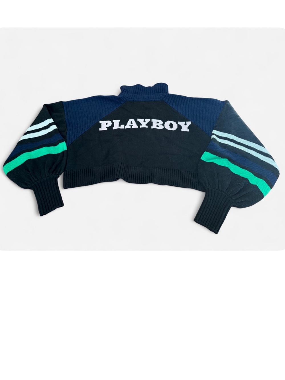 Missguided x Playboy | Cropped Collared Sweater